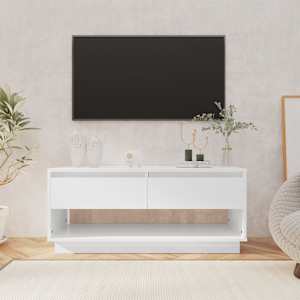 TV skříňka bílá s vysokým leskem 102x41x44 cm kompozitní dřevo - obrázek 1