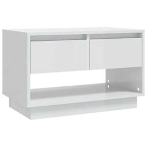 TV skříňka bílá s vysokým leskem 70x41x44 cm kompozitní dřevo - obrázek 2