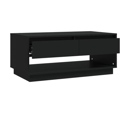 vidaXL Salongbord svart 102,5x55x44 cm konstruert tre