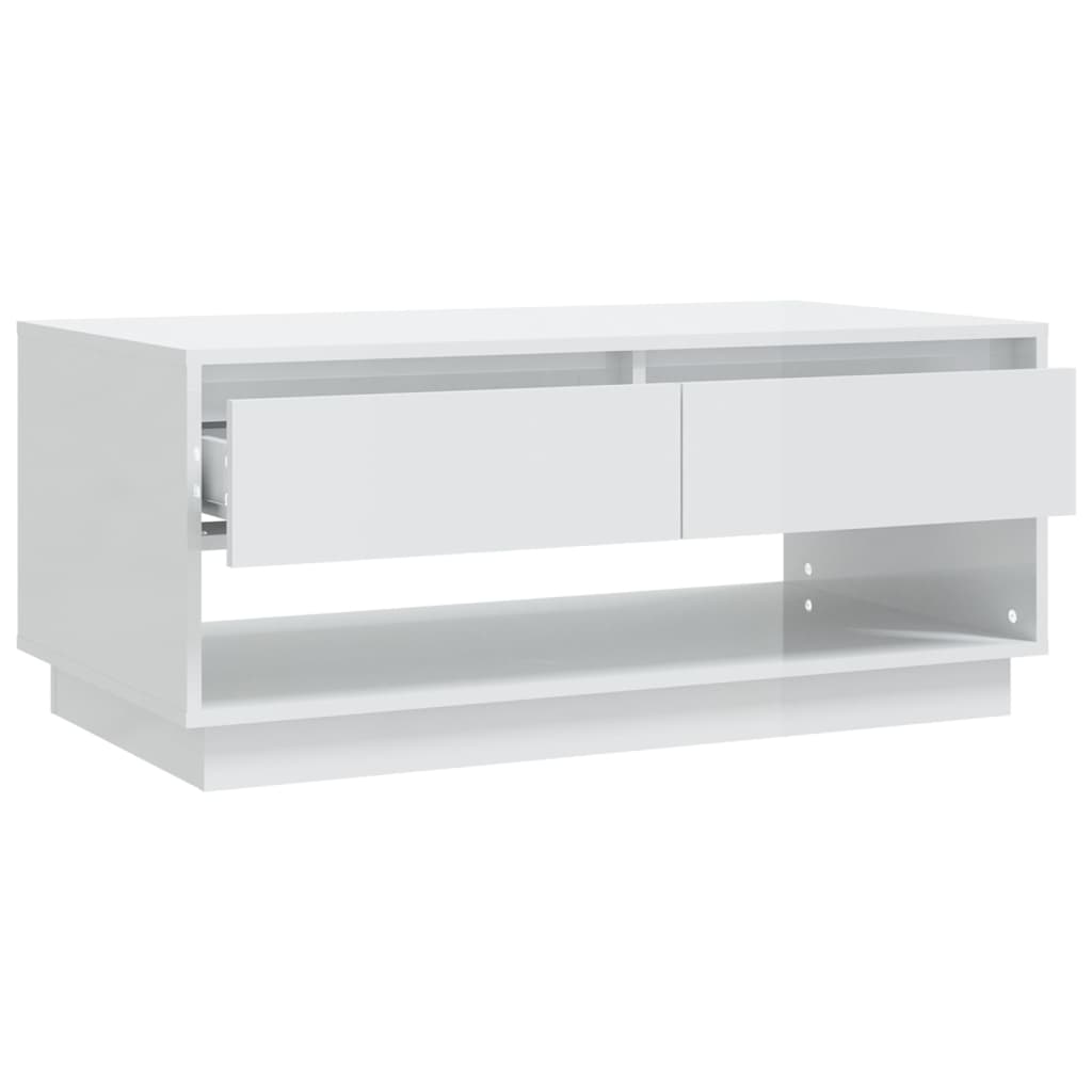 

vidaXL Salontafel 102,5x55x44 cm spaanplaat hoogglans wit