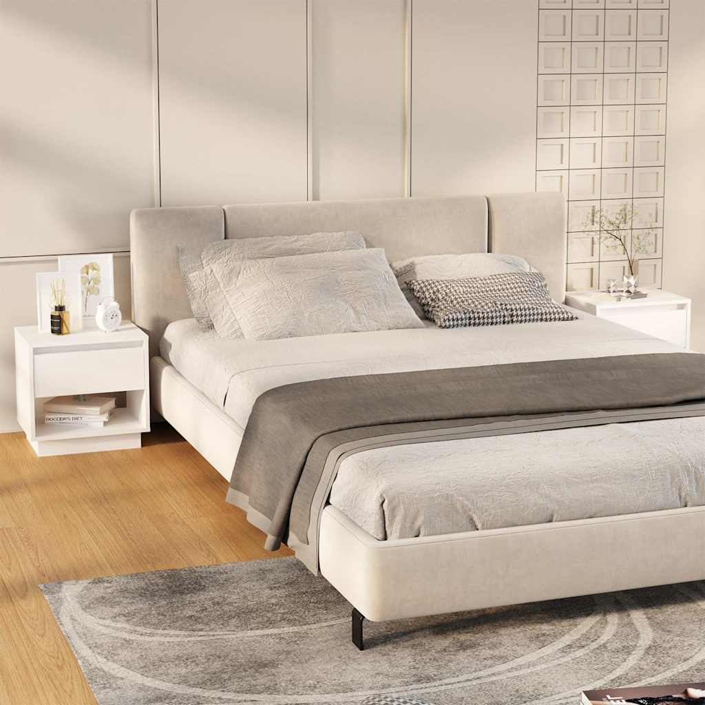 vidaXL Szafki nocne, 2 szt., bia�e, 45x34x44 cm
