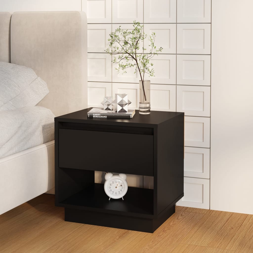 vidaXL Nachttisch Schwarz 45x34x44 cm Holzwerkstoff