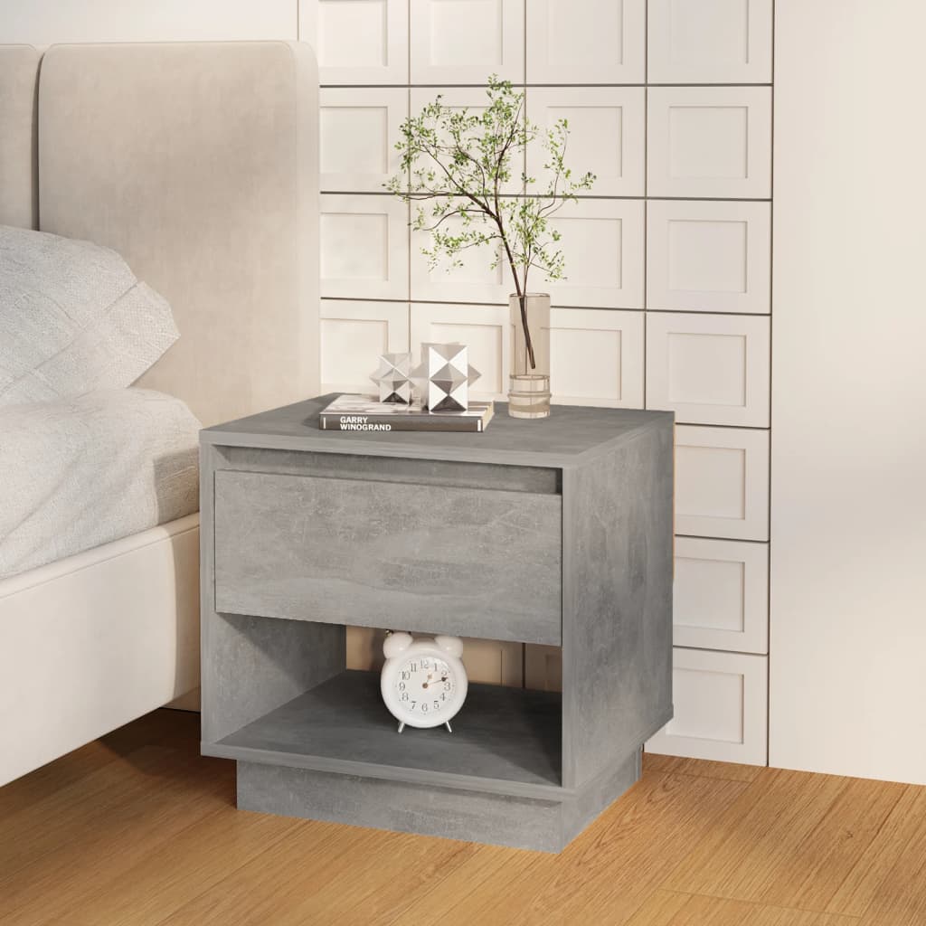 vidaXL Szafka nocna, szaro betonu, 45x34x44 cm