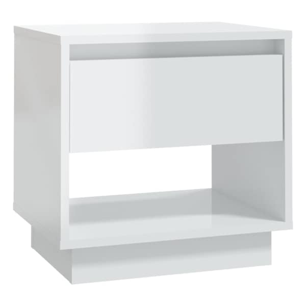 vidaXL &ouml;&ouml;kapp, k&otilde;rgl&auml;ikega valge 45x34x44 cm, puitlaastplaat