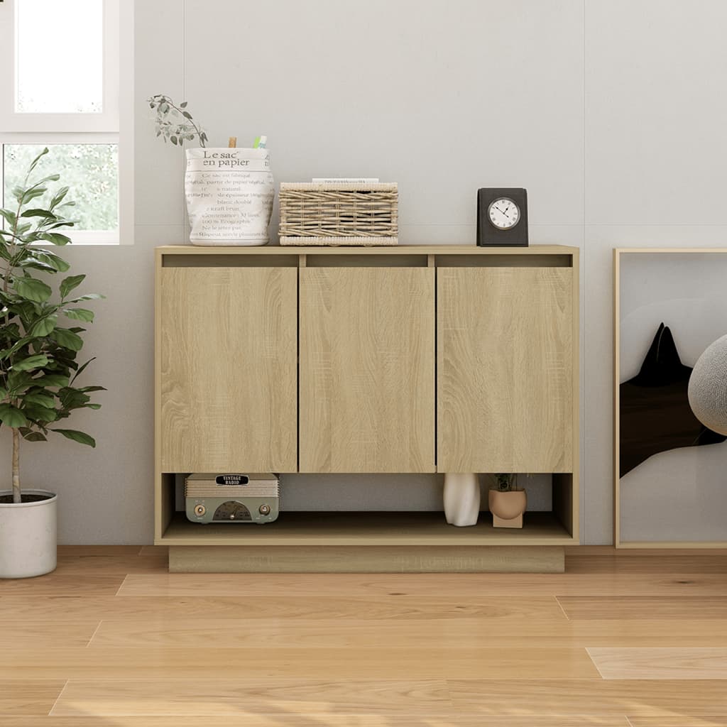 vidaXL Szafka, d�b sonoma, 97x31x75 cm, materia� drewnopochodny