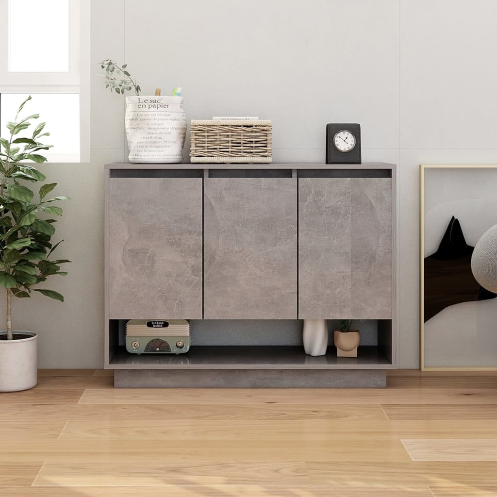 vidaXL Szafka, szaro betonu, 97x31x75 cm, materia drewnopochodny