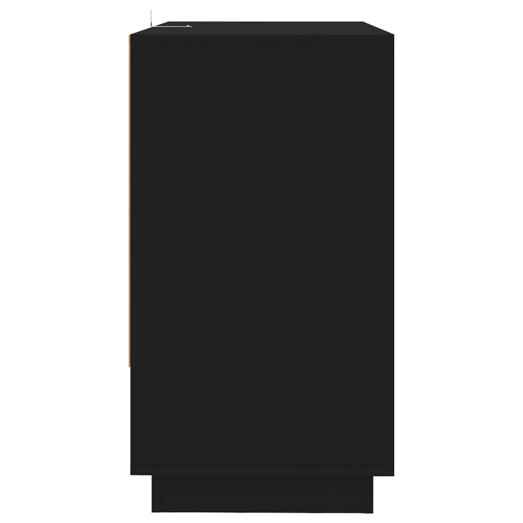 Příborník černý 70 x 41 x 75 cm dřevotříska