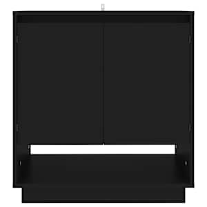 vidaXL Dressoir 70x41x75 cm bewerkt hout zwart