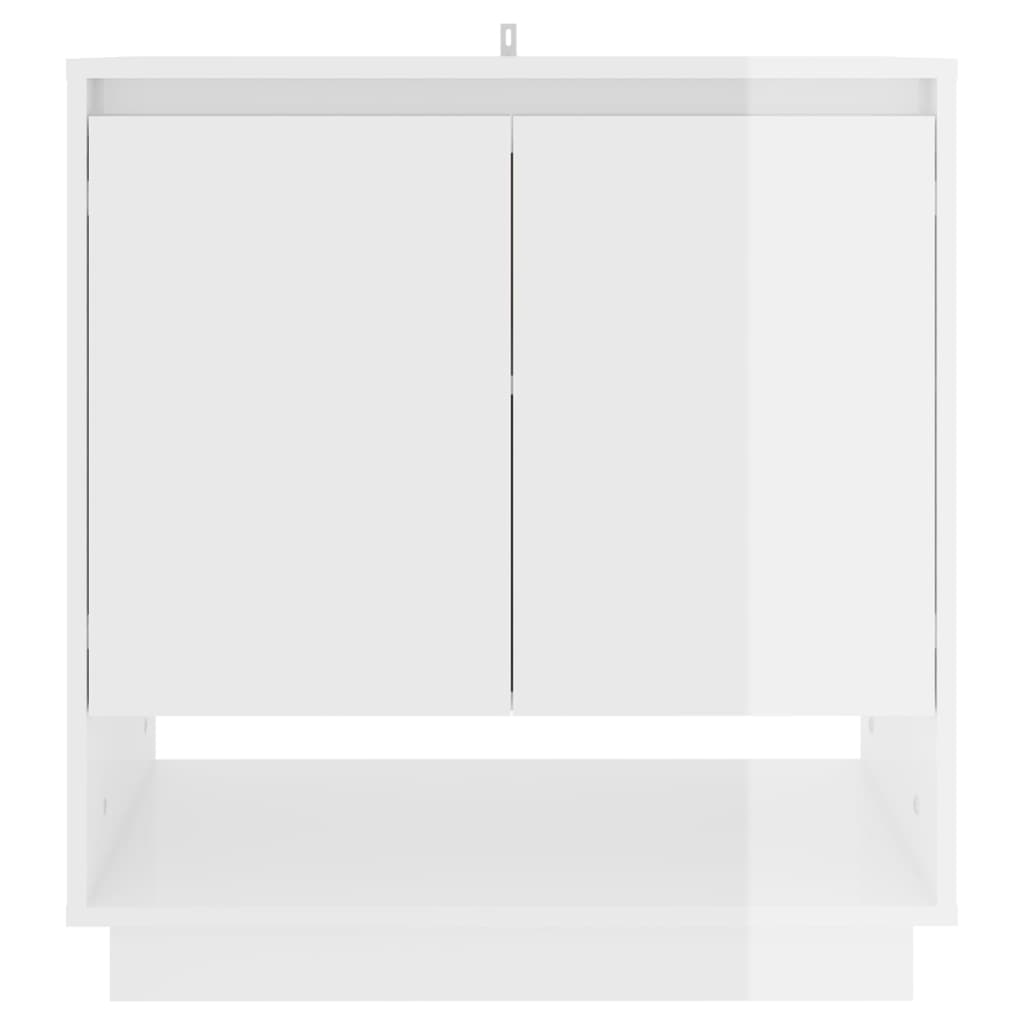 

vidaXL Dressoir 70x41x75 cm spaanplaat hoogglans wit