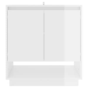 Příborník bílý s vysokým leskem 70x41x75 cm kompozitní dřevo - obrázek 3