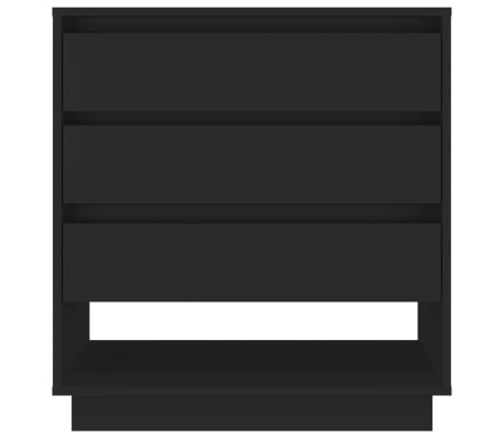 vidaXL &Scaron;oninė spintelė, juodos spalvos, 70x41x75 cm, apdirbta mediena