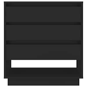 vidaXL &Scaron;oninė spintelė, juodos spalvos, 70x41x75 cm, apdirbta mediena