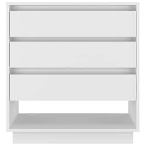 vidaXL kumode, spīdīgi balta, 70x41x75 cm, inženierijas koks
