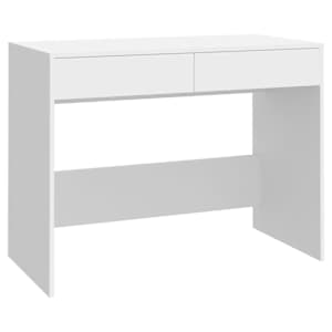 vidaXL kirjutuslaud, valge, 101x50x76,5 cm, tehispuit