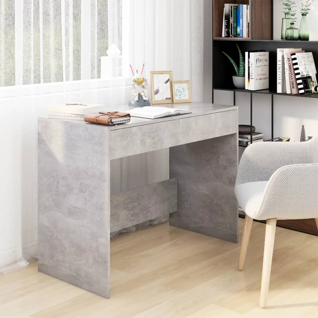 Desk Concrete Grey 101x50x76.5 cm Chipboard