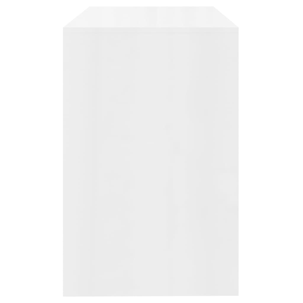 Psací stůl bílý s vysokým leskem 101 x 50 x 76,5 cm dřevotříska