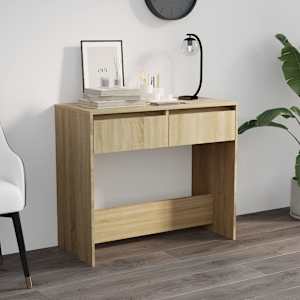 Konzolna mizica sonoma hrast 89x41x76,5 cm jeklo