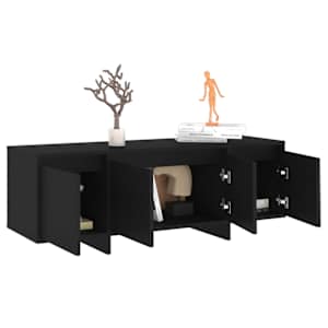 TV skříňka černá 120 x 30 x 40,5 cm kompozitní dřevo - obrázek 5