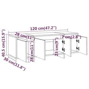 TV skříňka černá 120 x 30 x 40,5 cm kompozitní dřevo - obrázek 9