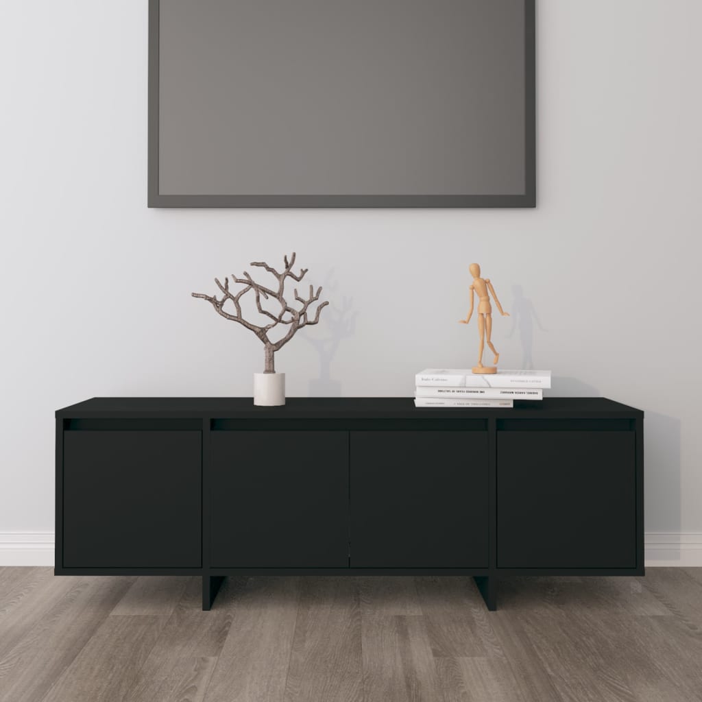 vidaXL Szafka pod TV, czarna, 120x30x40,5 cm, materia drewnopochodny