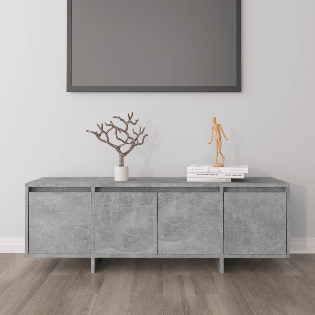 TV-benk betonggrå 120x30x40,5 cm sponplate