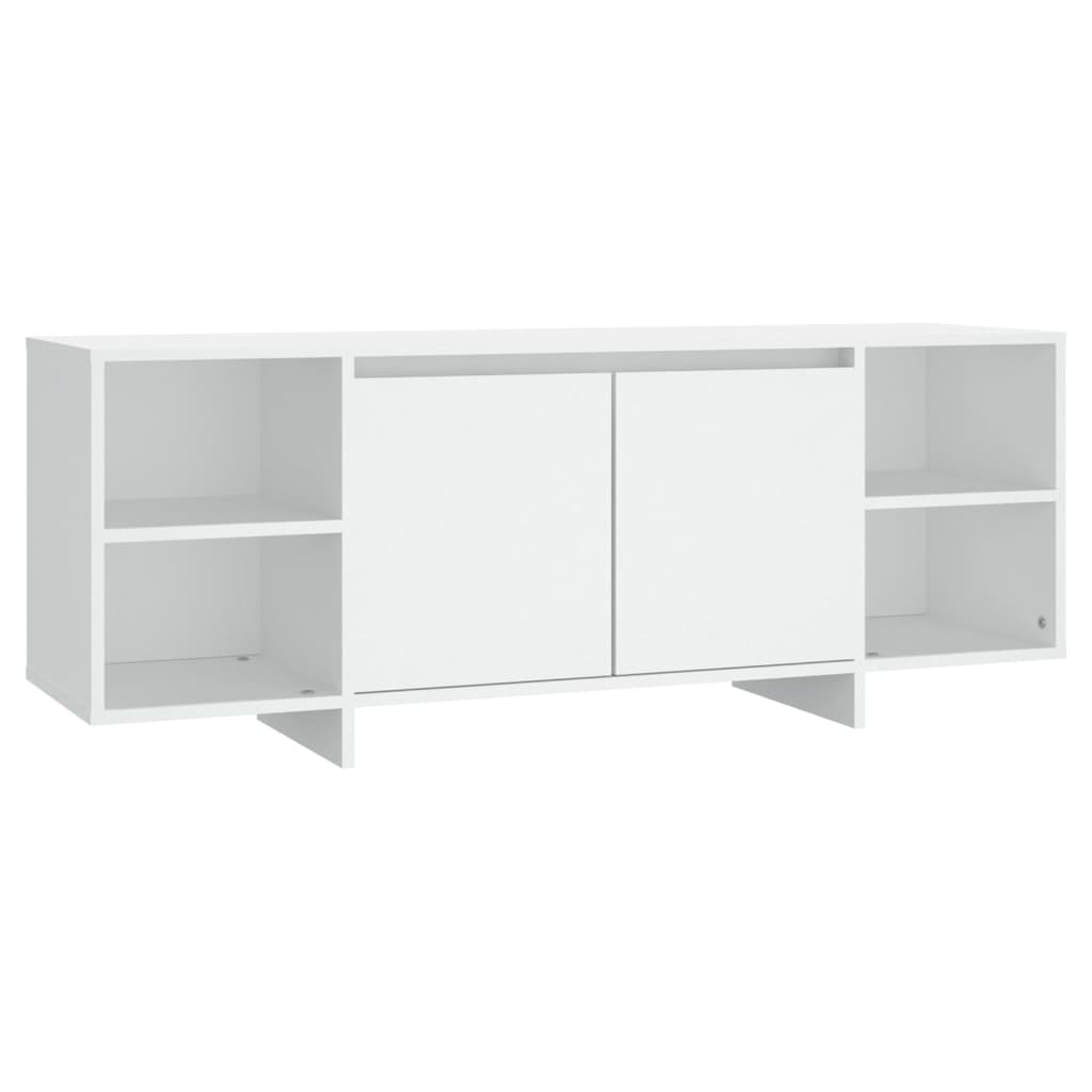 TV stolek bílý 130 x 35 x 50 cm dřevotříska