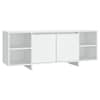 vidaXL telerikapp, valge, 130 x 35 x 50 cm, puitlaastplaat