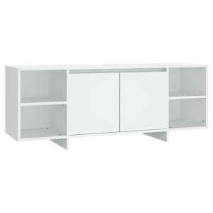 TV stolek bílý 130 x 35 x 50 cm dřevotříska - obrázek 2