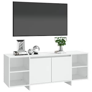 TV stolek bílý 130 x 35 x 50 cm dřevotříska - obrázek 4