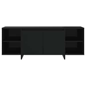 TV stolek černý 130 x 35 x 50 cm dřevotříska - obrázek 5