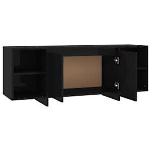 TV stolek černý 130 x 35 x 50 cm dřevotříska - obrázek 6