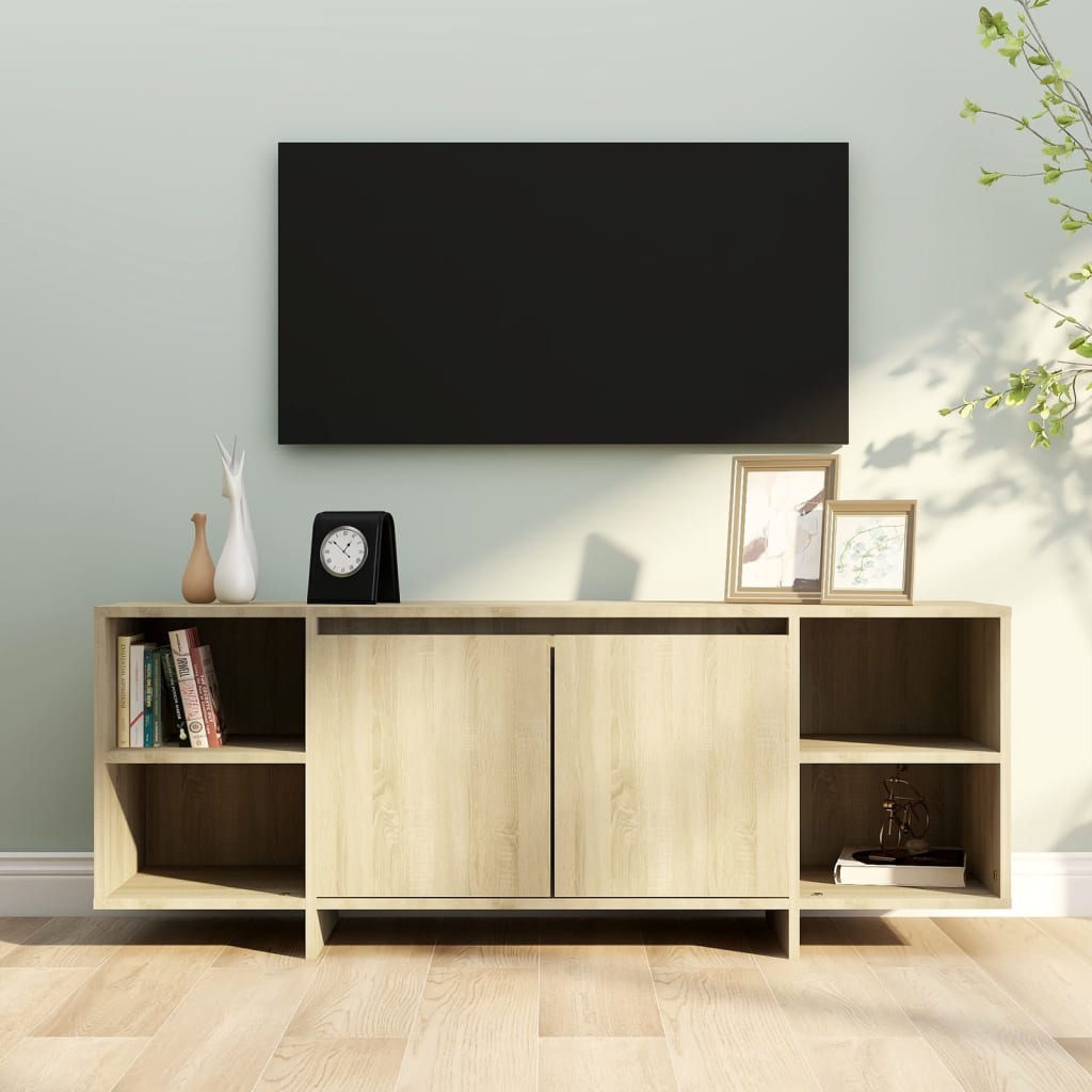 vidaXL Szafka pod TV, db sonoma, 130x35x50 cm materia drewnopochodny