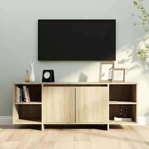 TV stolek dub sonoma 130 x 35 x 50 cm dřevotříska - obrázek 1