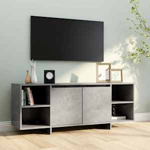 TV stolek betonově šedý 130 x 35 x 50 cm dřevotříska - obrázek 3
