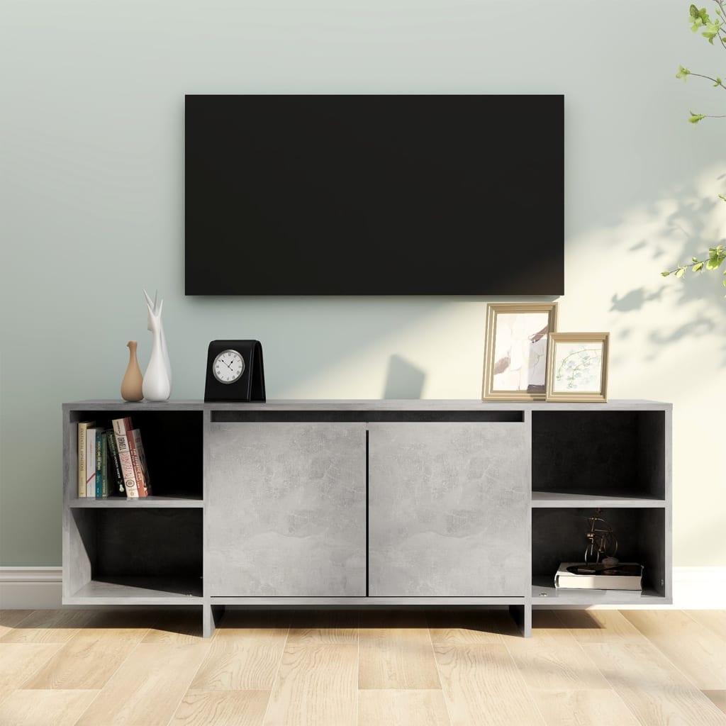 vidaXL Szafka pod TV, szaro betonu, 130x35x50 cm