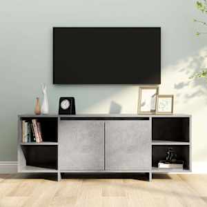 TV stolek betonově šedý 130 x 35 x 50 cm dřevotříska - obrázek 1