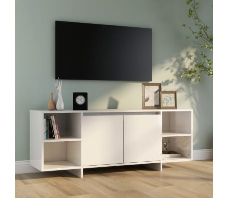 Meuble TV Blanc 80x36x50 Cm Bois D'ingénierie