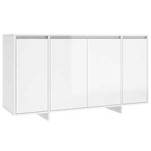 Příborník bílý s vysokým leskem 135x41x75 cm kompozitní dřevo - obrázek 2