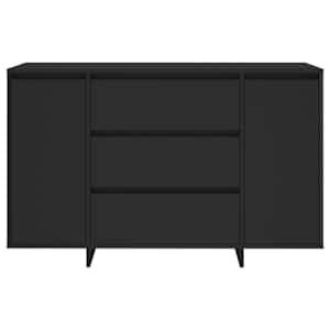 Příborník se 3 zásuvkami černý 120x41x75 cm kompozitní dřevo - obrázek 5