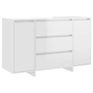 vidaXL puhvetkapp 3 sahtliga, k&otilde;rgl&auml;ikega must 120x41x75 cm, tehispuit