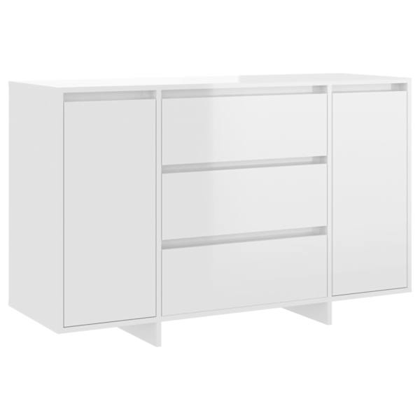 vidaXL puhvetkapp 3 sahtliga, k&otilde;rgl&auml;ikega must 120x41x75 cm, tehispuit