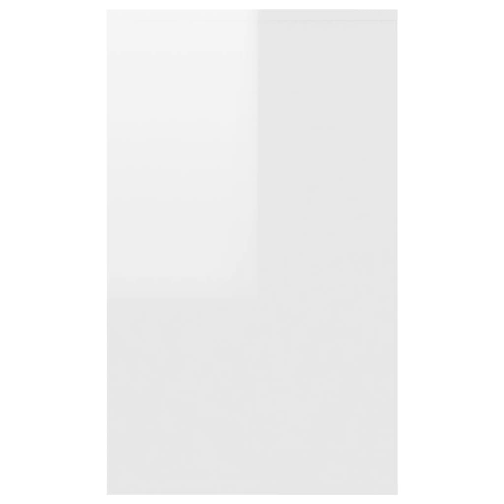 magasfényű fehér tálalószekrény 3 fiókkal 120 x 41 x 75 cm