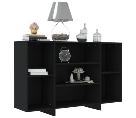 vidaXL Μπουφές Μαύρος 120 x 30 x 75 εκ. από Μοριοσανίδα