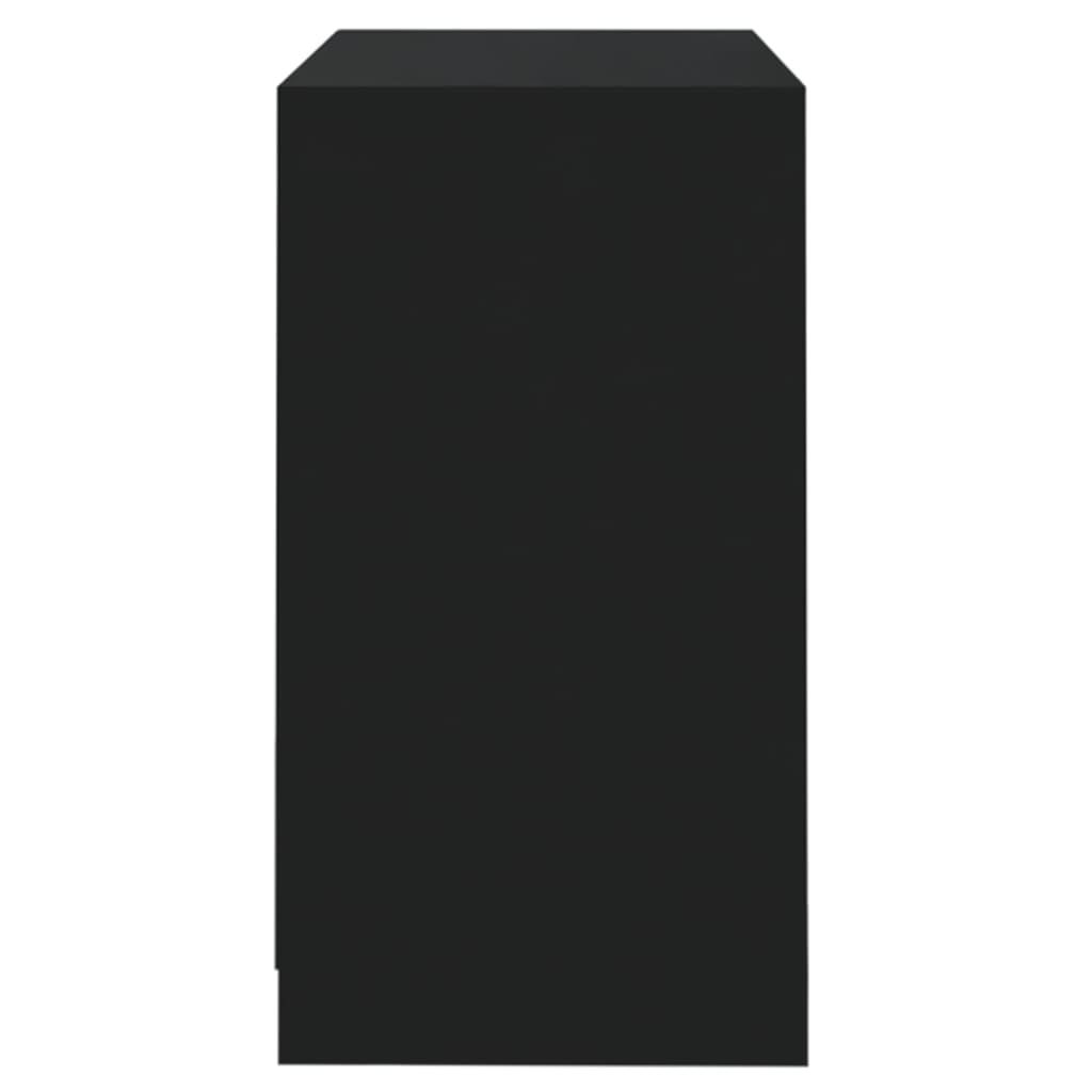 fekete szerelt fa tálalószekrény 70x41x75 cm