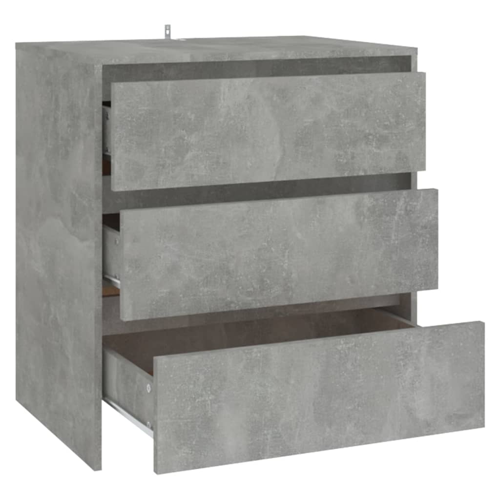 betonszürke forgácslap tálalószekrény 70 x 41 x 75 cm