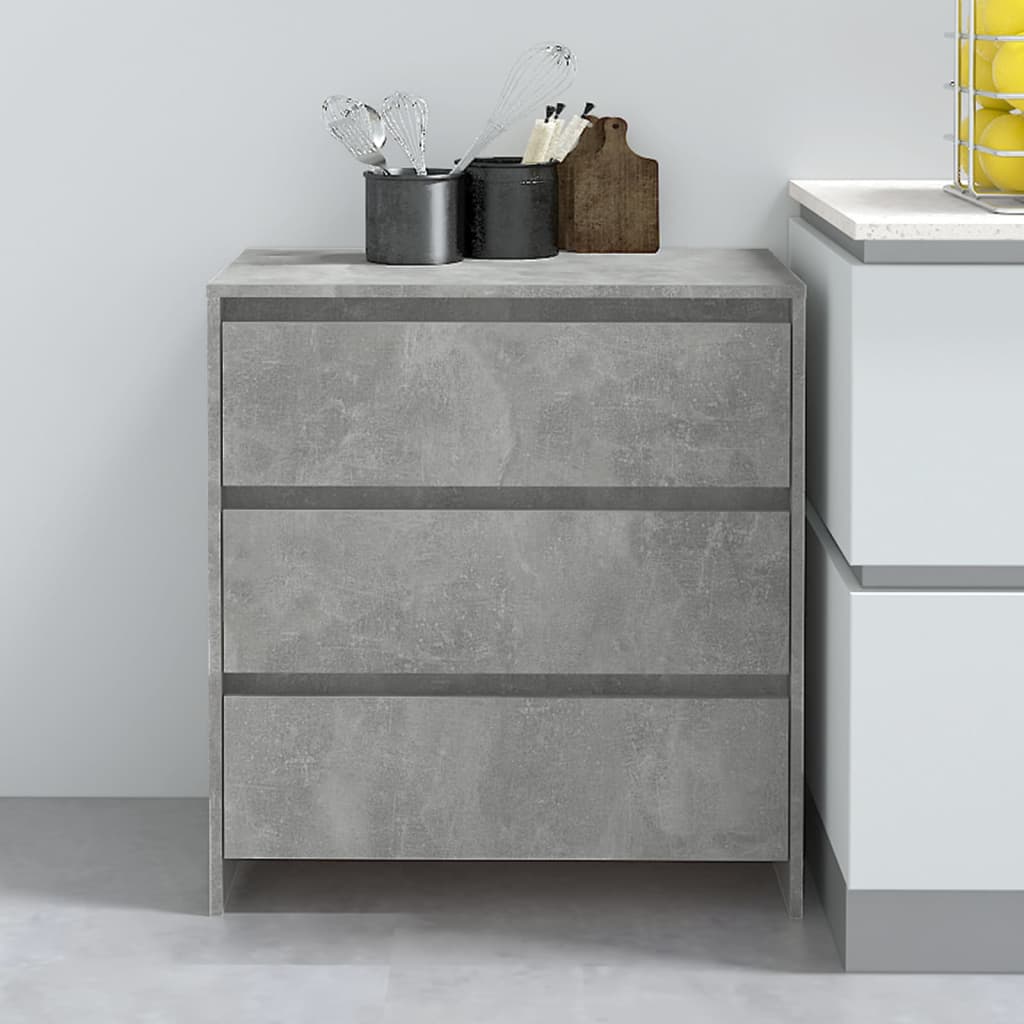vidaXL Szafka, szarość betonu, 70x41x75 cm, materiał drewnopochodny