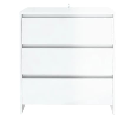vidaXL Komoda sjajna bijela 70x41x75 cm od konstruiranog drva