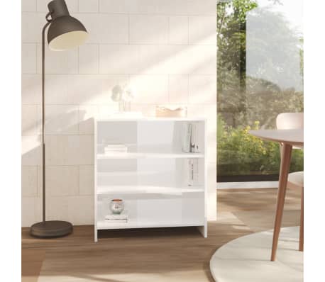 vidaXL Dressoir 70x40,5x75 cm bewerkt hout hoogglans wit