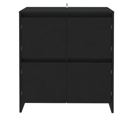 vidaXL Szafka, czarna, 70x41x75 cm, materiał drewnopochodny
