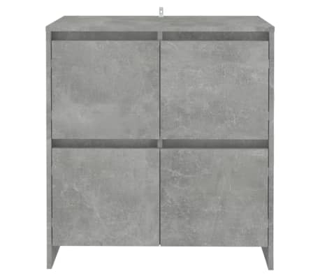 vidaXL Buffet Gris béton 70x41x75 cm Bois d'ingénierie